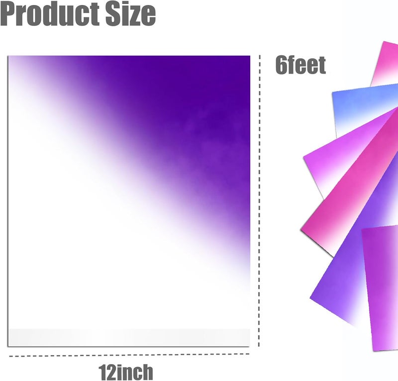 TransWonder UV Color Changing Puff Vinyl Heat Transfer 3D Foaming Heat Transfer Vinyl - 12"x6' Color Changing Puff Vinyl for T Shirts Compatible with Cricut Air or Maker(White to Purple) - Image 2